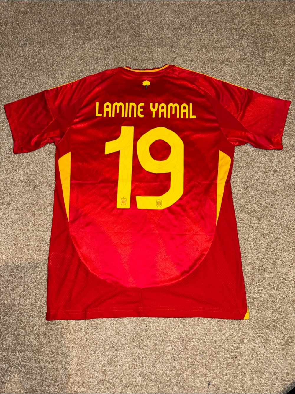 Adidas Spain 2022 Lamine Yamal #19 Men’s Home Soccer Jersey 🆕